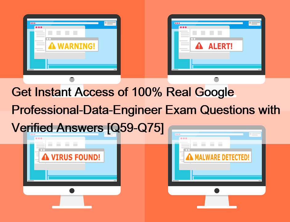 Get Instant Access of 100% Real Google Professional-Data-Engineer Exam Questions with Verified Answers [Q59-Q75]